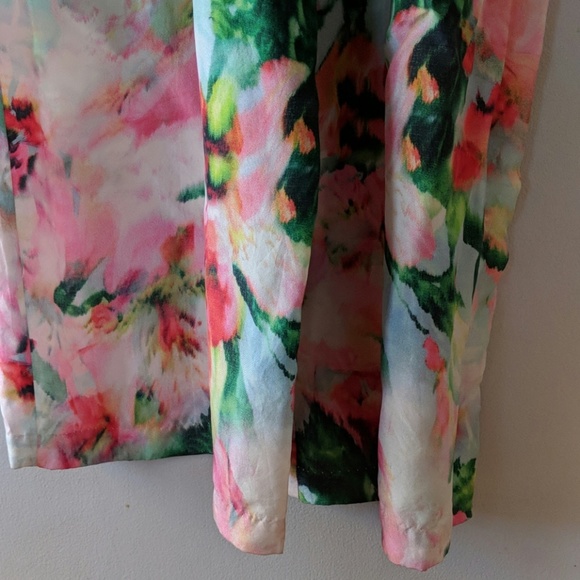 Fleur Wood Ikebana Watercolor Silk Jumpsuit - M - Picture 5 of 7